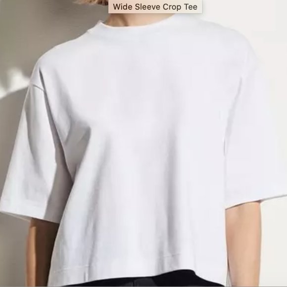 VINCE - WIDE SLEEVE CROP TEE - Picture 3 of 6